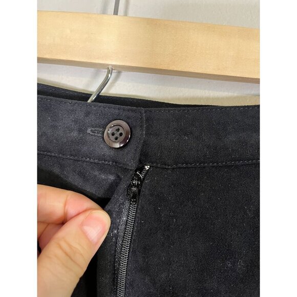 Retro Suede Maxi Skirt Black L Classic Festive Holiday Preppy Boho Western 80s - Picture 7 of 9